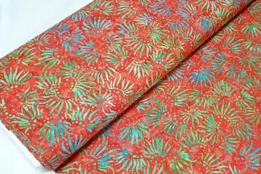 ORANGE TURQUOISE - Carmine - Batikstoff aus Indonesien